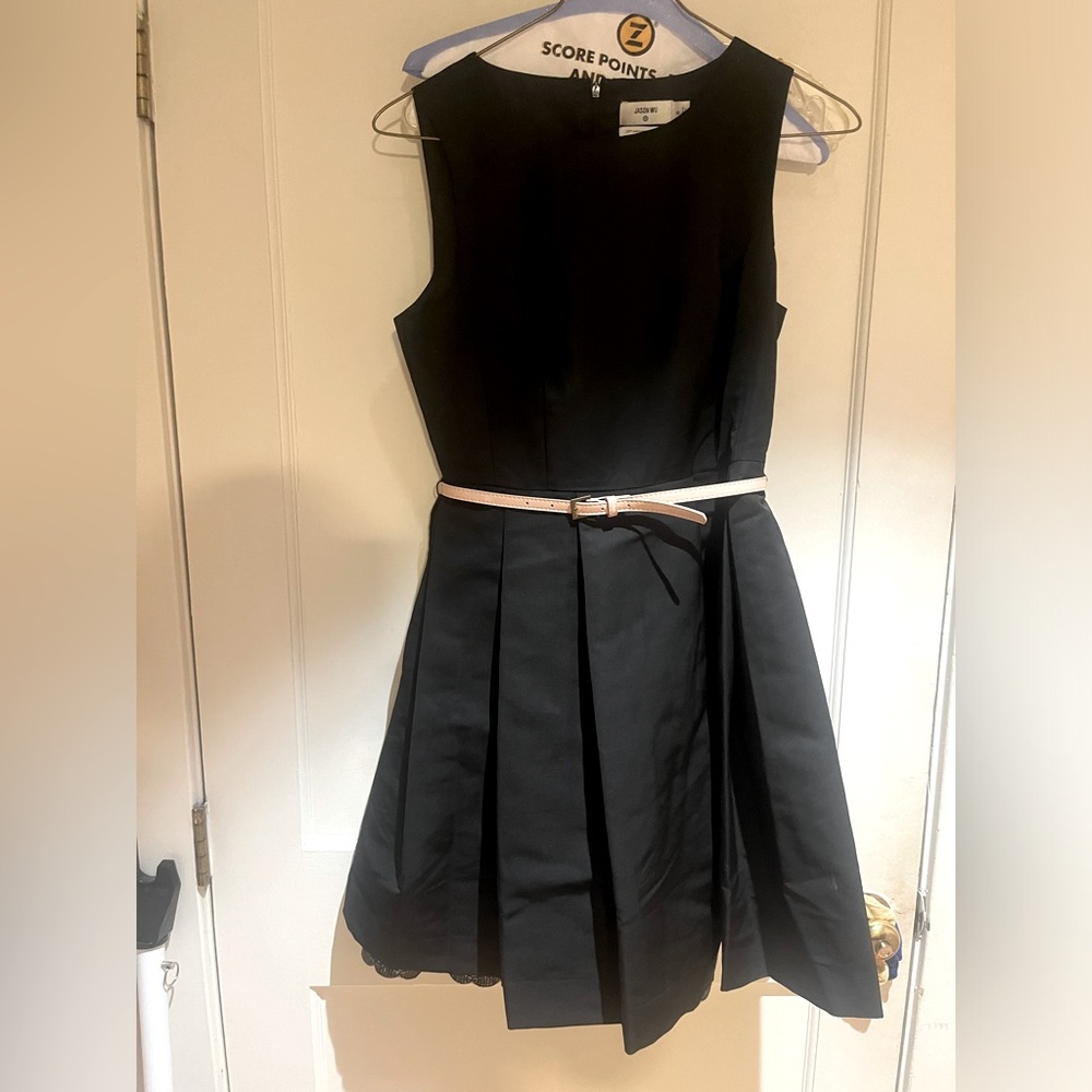 Jason Wu for Target black simple elegant dress - fitted top - pleated skirt